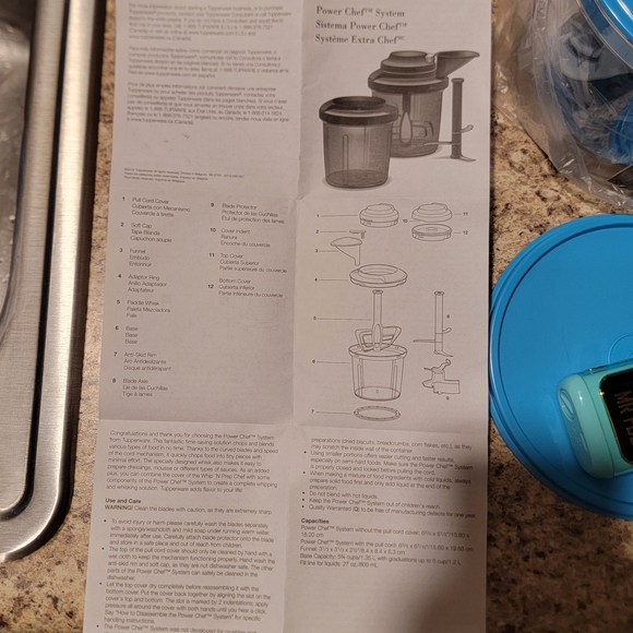 Tupperware Blue Power Chef Set - Picture 3 of 4